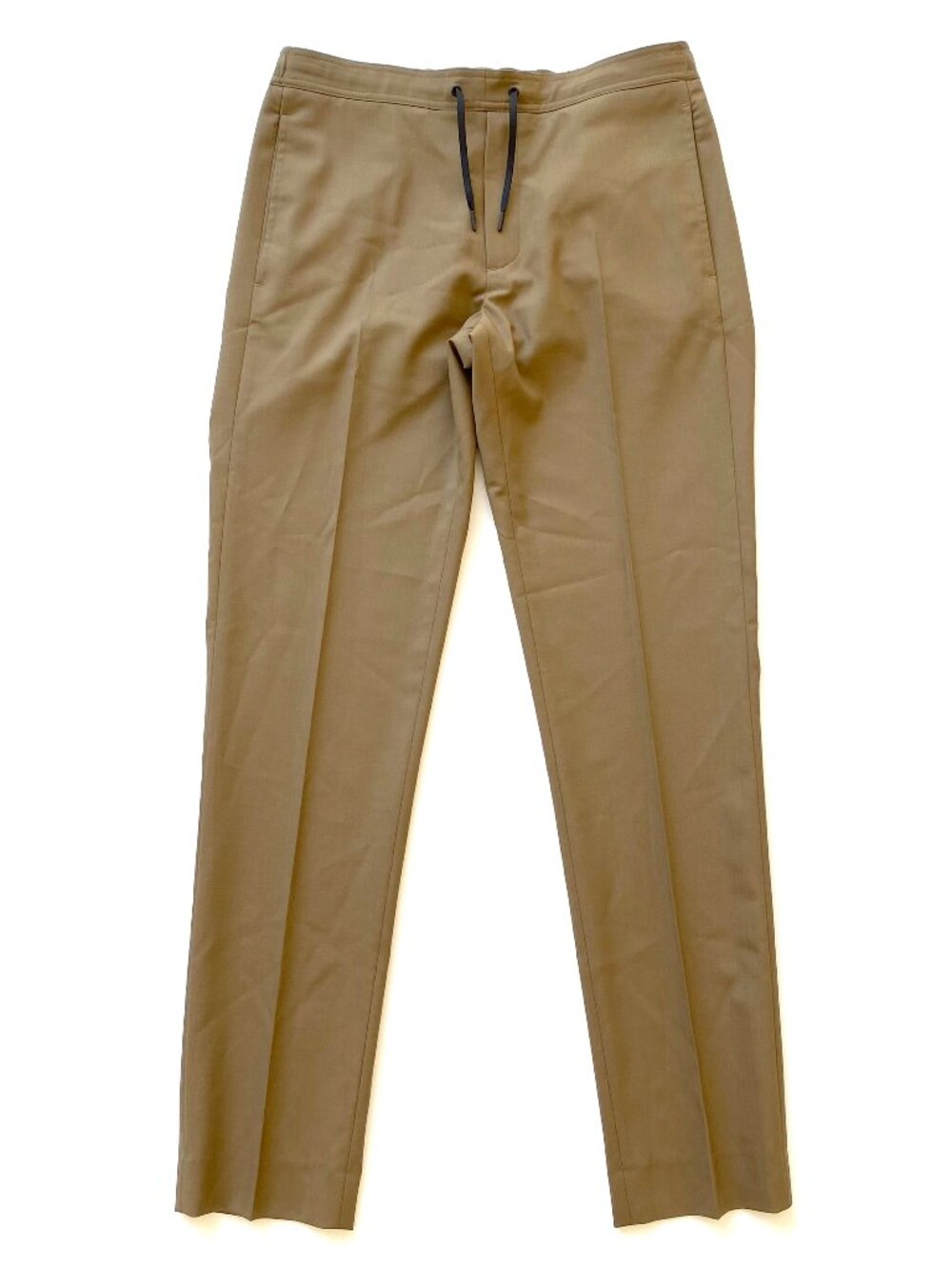 Sandro Paris Mens 40 US 30 Brown Wool Blend Drawstring Elastic Waist Trousers